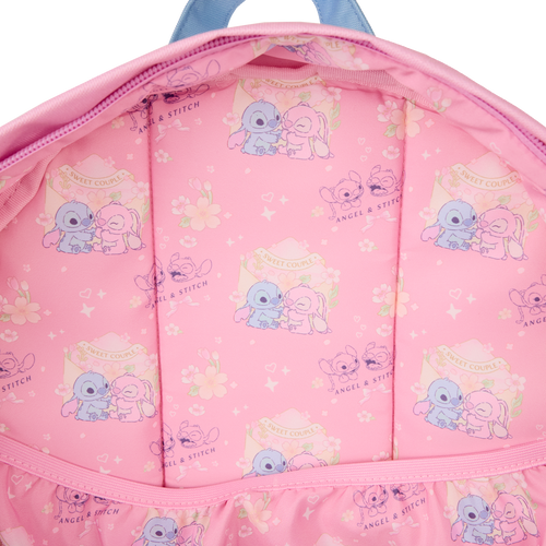 Disney: Stitch & Angel All-Over Print Nylon Full-Size Backpack