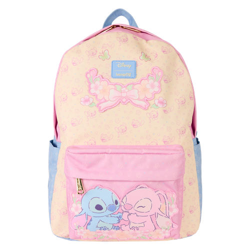 Disney: Stitch & Angel All-Over Print Nylon Full-Size Backpack