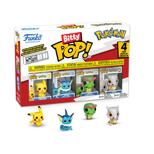 Bitty POP! Pokemon: Pikachu, Vaporeon, Caterpie & Cubone 4-Pack