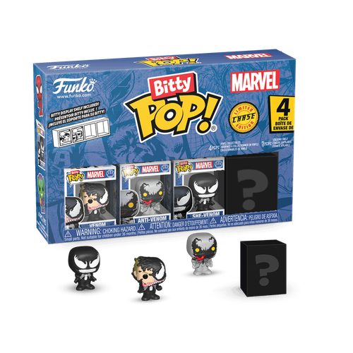 Bitty POP! Spider-Man: Venom, Anti-Venom & She-Venom 4-Pack