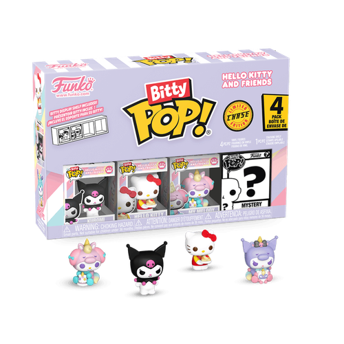 Bitty POP! Hello Kitty and Friends: Kuromi, Hello Kitty (Dessert) & My Melody (Unicorn) 4-Pack