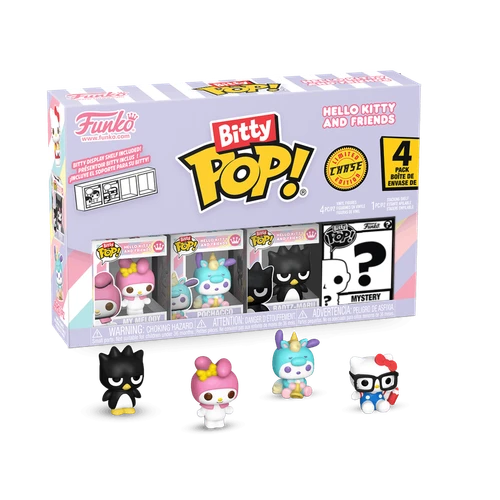 Bitty POP! Hello Kitty and Friends: My Melody, Pochacco (Unicorn) & Badtz-Maru 4-Pack
