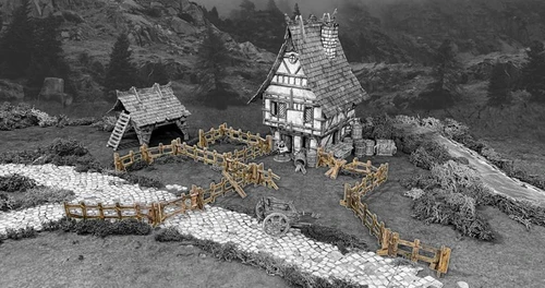 Modular Terrain: Fantasy Wargames - Wooden Fencing