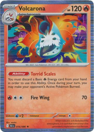 SV Black Bolt 016/086 Volcarona (Tinsel Holo) | Magic Madhouse SV Black Bolt 016/086 Volcarona (Tinsel Holo) | Magic Madhouse