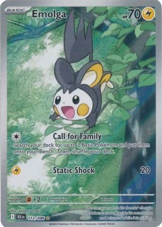 SV Black Bolt 112/086 Emolga (Illustration Rare)