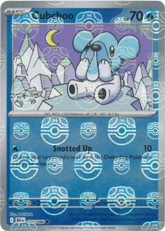 SV Black Bolt 025/086 Cubchoo (MASTER BALL Reverse Holo)