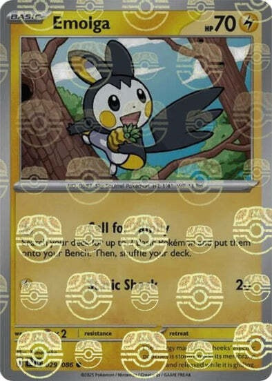 SV Black Bolt 029/086 Emolga (MASTER BALL Reverse Holo)
