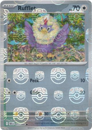 SV Black Bolt 077/086 Rufflet (MASTER BALL Reverse Holo)