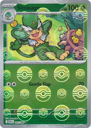 SV Black Bolt 005/086 Simisage (POKE BALL Reverse Holo)
