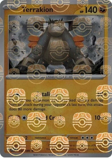 SV White Flare 054/086 Terrakion (MASTER BALL Reverse Holo)