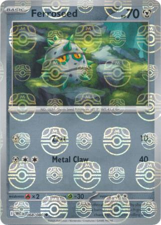 SV White Flare 068/086 Ferroseed (MASTER BALL Reverse Holo)