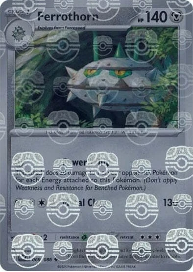 SV White Flare 069/086 Ferrothorn (MASTER BALL Reverse Holo)