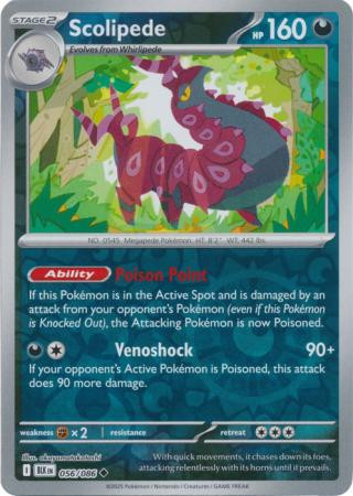 SV Black Bolt 056/086 Scolipede (Reverse Holo)