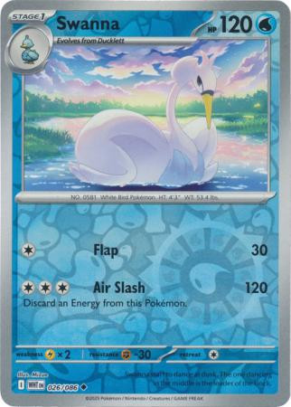 SV White Flare 026/086 Swanna (Reverse Holo)