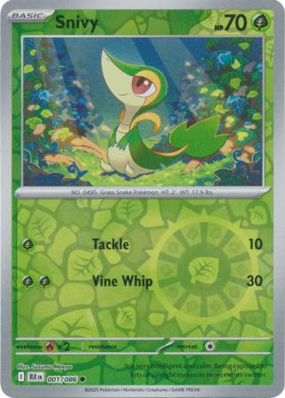 SV Black Bolt 001/086 Snivy (Reverse Holo)