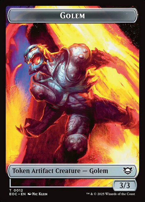 Edge of Eternities Commander - Golem (#12) Token
