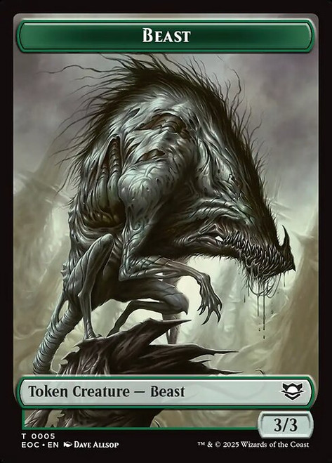 Edge of Eternities Commander - Beast (#5) Token (Foil)