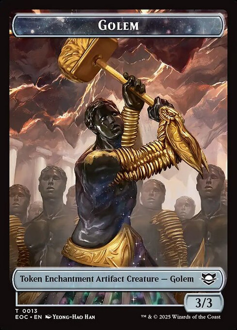 Edge of Eternities Commander - Golem (#13) Token (Foil)