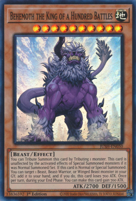 JUSH-EN050 Behemoth the King of a Hundred Battles (Super Rare)