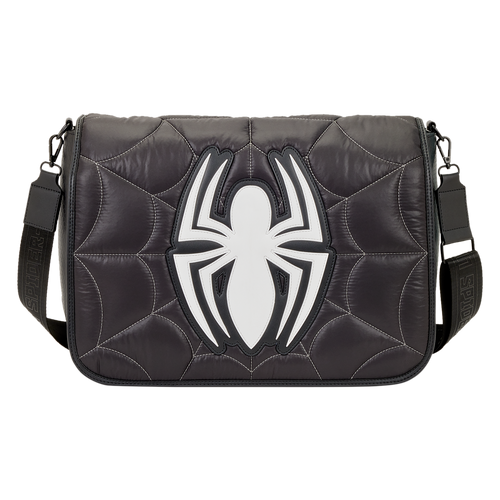 Marvel: Spider-Man Black & White Suit Quilted Messenger Crossbody Bag