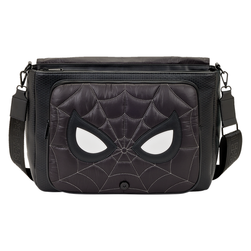 Marvel: Spider-Man Black & White Suit Quilted Messenger Crossbody Bag