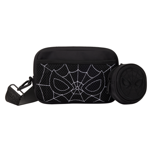 Marvel: Spider-Man Black & White Suit Sling Crossbody Bag with Coin Bag