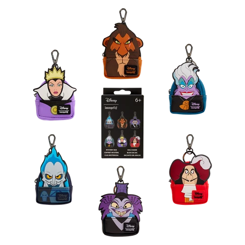 Disney Villains Cosplay Mystery Box Mini Backpack Keychain Charm