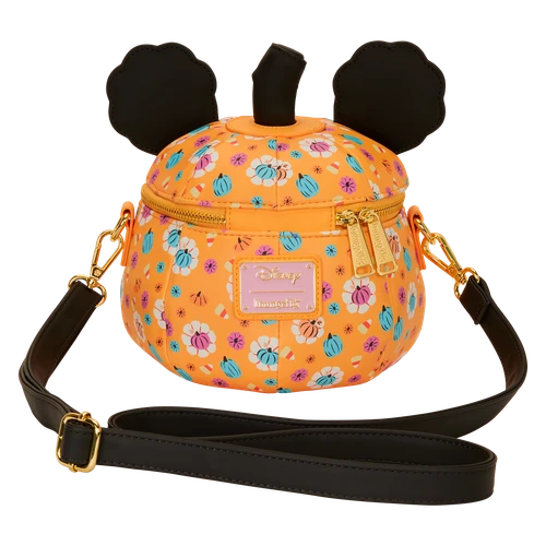 Disney: Mickey Mouse Floral Pumpkin Head Glow Figural Crossbody Bag