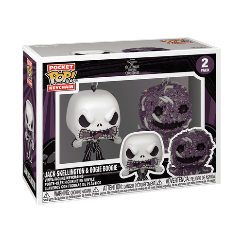 Pocket POP! Disney - The Nightmare Before Christmas: Jack Skellington & Oogie Boogie Keychain 2-Pack