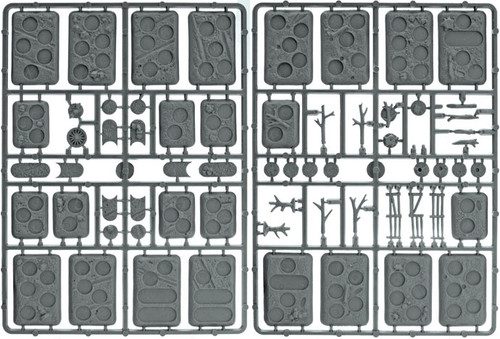 Flames of War - Plastic Bases - Rural (x9 Small, x16 Medium)