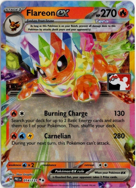 SV Prismatic Evolutions 014/131 Flareon ex (Prize Pack League Promo)