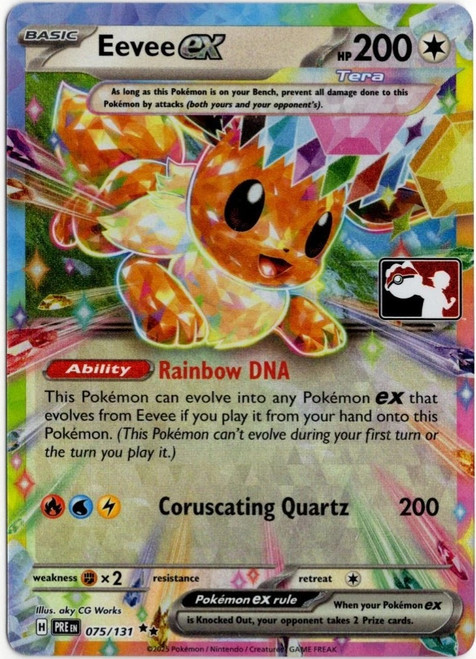 SV Prismatic Evolutions 075/131 Eevee ex (Prize Pack League Promo)
