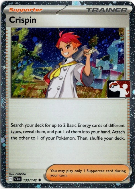 SV Stellar Crown 133/142 Crispin (Prize Pack League Promo Cosmo Holo)