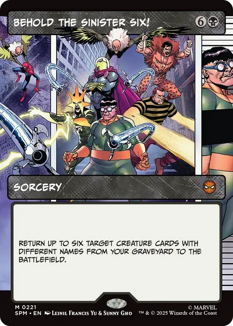 Behold the Sinister Six! (Comic Panel)