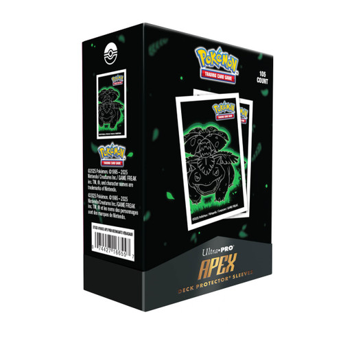 Pokémon Neon Kanto 105ct APEX Deck Protector Sleeves Venusaur