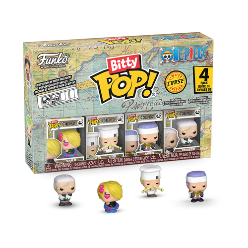 Bitty POP! One Piece: Sanji, Zeff & Krieg 4-Pack