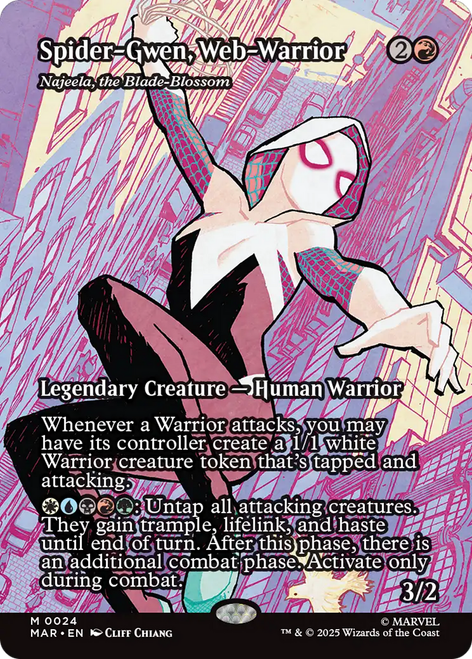 Najeela, the Blade-Blossom [Spider-Gwen, Web-Warrior] (Borderless Source Material)