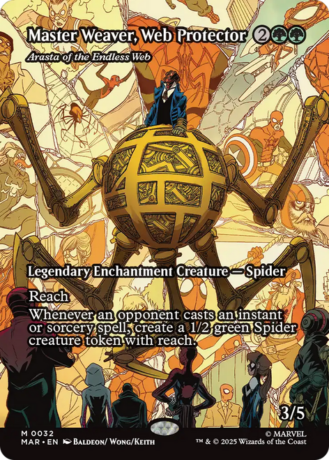 Arasta of the Endless Web [Master Weaver, Web Protector] (Borderless Source Material Foil)