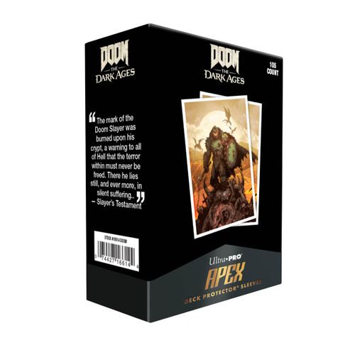 DOOM 105ct Apex Deck Protector Sleeves Wrath for Bethesda - Doom