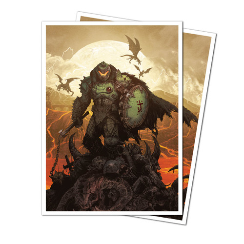 DOOM 105ct Apex Deck Protector Sleeves Wrath for Bethesda - Doom