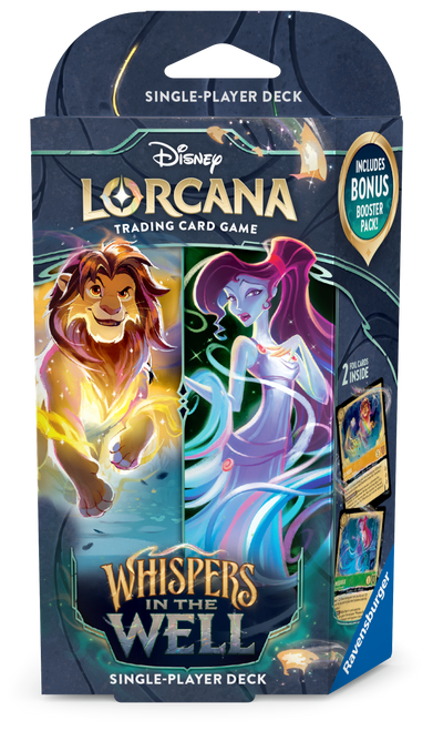 Disney Lorcana: Whispers in the Well Starter Deck - Amber & Emerald (Simba & Megara)