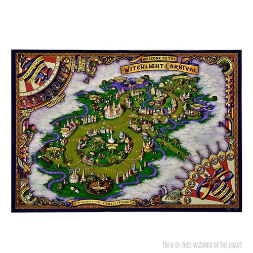 D&D Icons of the Realms: The Domain of Prismeer & Witchlight Carnival Double-Sided Map