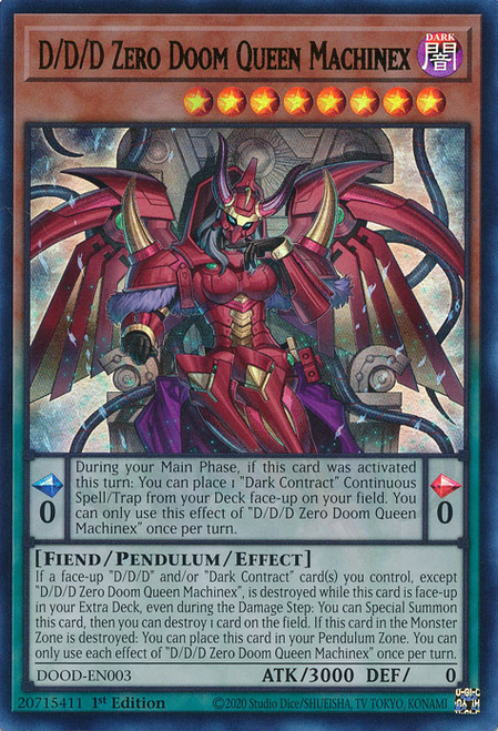 DOOD-EN003 D/D/D Zero Doom Queen Machinex (Ultra Rare)