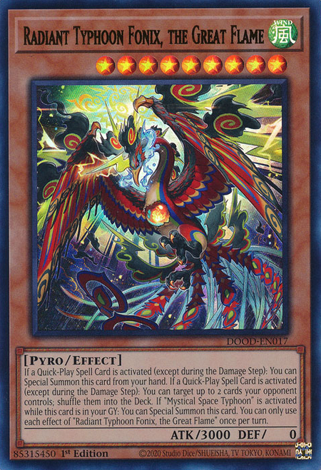 DOOD-EN017 Radiant Typhoon Fonix, the Great Flame (Ultra Rare)