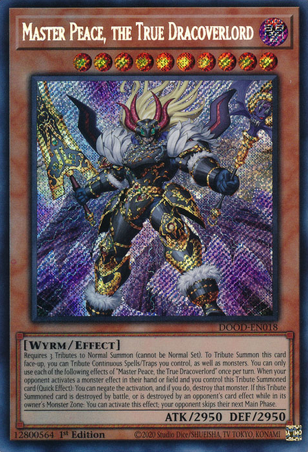 DOOD-EN018 Master Peace, the True Dracoverlord (Secret Rare)