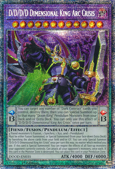 DOOD-EN035 D/D/D/D Dimensional King Arc Crisis (Starlight Rare)
