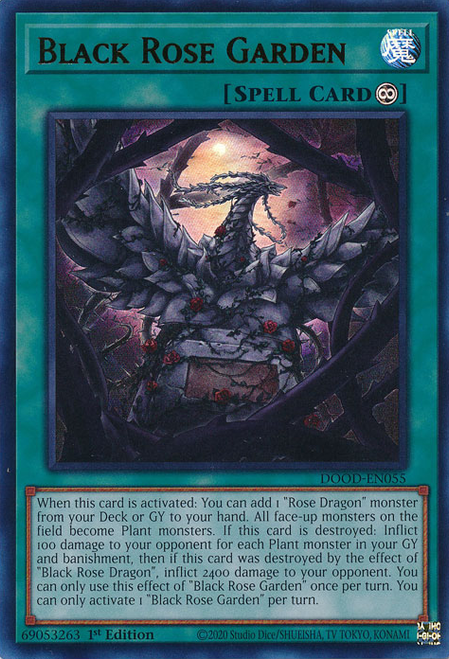 DOOD-EN055 Black Rose Garden (Ultra Rare)