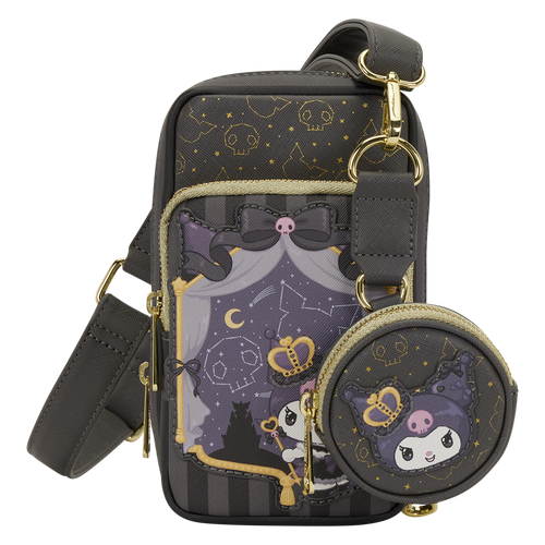 Sanrio: Kuromi 20th Anniversary Cell Phone Crossbody Bag with Coin Bag