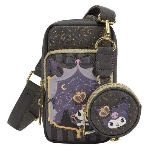 Sanrio: Kuromi 20th Anniversary Cell Phone Crossbody Bag with Coin Bag
