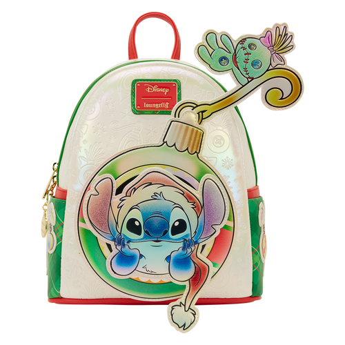 Disney: Stitch & Scrump Iridescent Holiday Ornament Mini Backpack